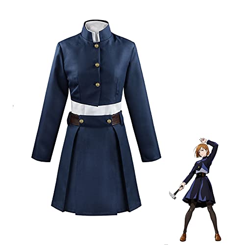 Zhongkaihua Nobara-Kugisaki Anime Cosplay Kostüm Schuluniform Nobara-Kugisaki Blau/Schwarz Full Set Kleidung Japan High School Mädchen Bühne Verkleidung Outfit Halloween Party Kostüm von Zhongkaihua