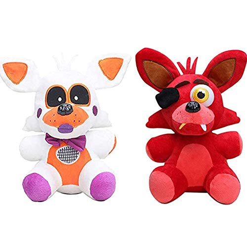 Lolbit + Foxy the Pirate Set Five Nights Game Plüsch Set Fnaf Plushies Fnaf Toys Sister Location for Kids Christmas New Year Birthday Gift von Zhongkaihua