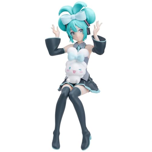 Miku Figur Anime PVC Modell Figur Sitting Miku Action Figur Schreibtisch Home Dekoration Geburtstag Geschenk für Fans, ca. 6.69 Zoll (17 cm) von Zhongkaihua