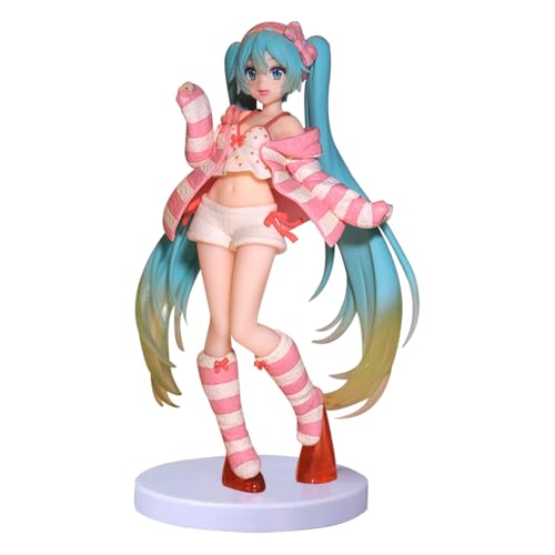 Miku Figur Home Colth Ver. Anime Girl PVC Modell Figur Action Figur Home Auto Schreibtisch Dekoration Geburtstagsgeschenk für Fans, 7.87 Inch (20 cm) von Zhongkaihua