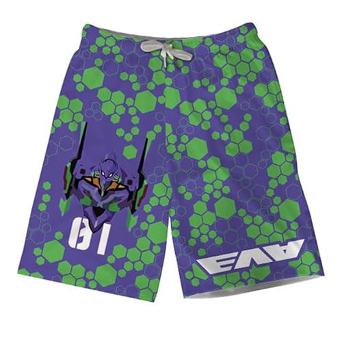 Zhongkaihua Anime Ayanami Rei Uni-Badeshorts, schnell trocknende Badehose, Sommer, Boardshorts, kurze Hose, Strand-Shorts, 3D-gedruckte Badehose von Zhongkaihua
