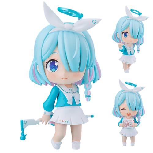 Zhongkaihua Anime Blue Archive Figure 10cm Arona Action Figure Can Be Moved And Can Change The Head To Change Accessories Anime Model Mini Statue Desktop Decoration von Zhongkaihua