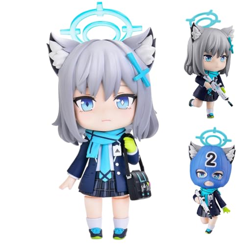 Zhongkaihua Anime Blue Archive Figure 10cm Sunaokami Shiroko Action Figure Can Be Moved And Can Change The Head To Change Accessories Anime Model Mini Statue Desktop Decoration von Zhongkaihua