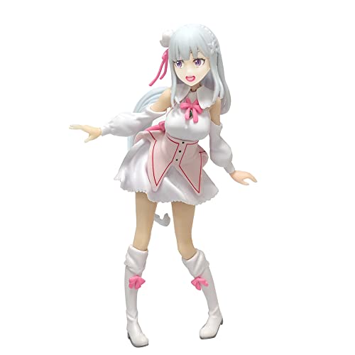 Zhongkaihua Anime Emilia Figuren Flying Position Version Emilia Actionfigur Emilia Statue Modell PVC Kollektion Dekoration (17cm, Typ 2) von Zhongkaihua