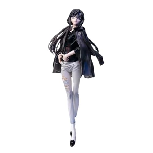 Zhongkaihua Anime-Figur Mari Makinami Illustrious Actionfigur, schwarze Jacke, stehende Version, Statue, PVC-Modell, Desktop-Ornament, 18 cm von Zhongkaihua