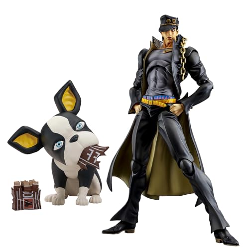Zhongkaihua Anime Figuren Iggy/Kujo Jotaro Actionfigur Anime bewegliche Gelenke Modell Kujo Jotaro Figure Statue Desktop Dekorationen Sammlerstücke Geschenke 15/25cm PVC von Zhongkaihua