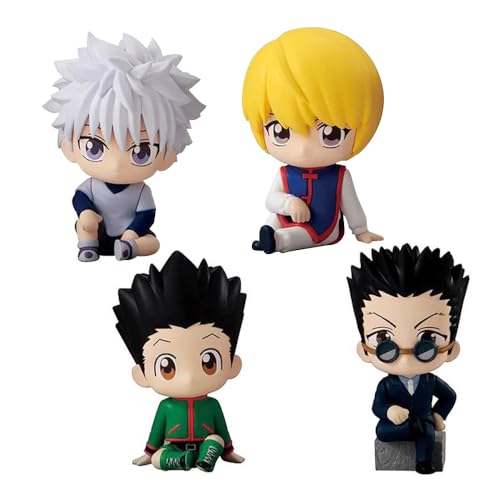 Zhongkaihua Anime-Figuren Killua Zaoldyeck/Kurapika/Gon Freecss/Leorio PaladiKnight, Mini-Figur, 4 Stück, Modellstatue, Kuchendekoration, Sammlerstücke, Dekorationen, Geschenke, 6 cm, PVC Zhongkaihua Anime-Figuren Killua Zaoldyeck/Kurapika/Gon Freecss/Leorio PaladiKnight, Mini-Figur, 4 Stück, Modellstatue, Kuchendekoration, Sammlerstücke, Dekorationen, Geschenke, 6 cm, PVC von Zhongkaihua