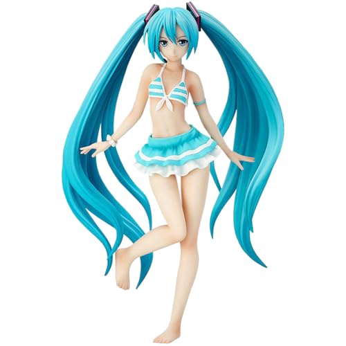 Zhongkaihua Anime Figuren Miku Figur 15cm PVC Swimsuit Modell Miku Actionfigur Anime Statue Miku Figure Sammlerstücke Desktop Dekorationen Geschenke von Zhongkaihua