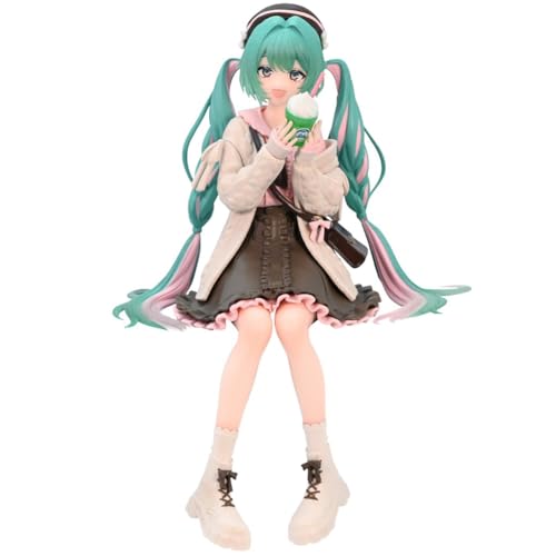 Zhongkaihua Anime Figuren Miku Figur Sitzend Modell Statue, Actionfigur Miku Nudelstopper Modell, Miku Figurine 16CM PVC Dekorationen Sammlung Ornamente Geschenk von Zhongkaihua