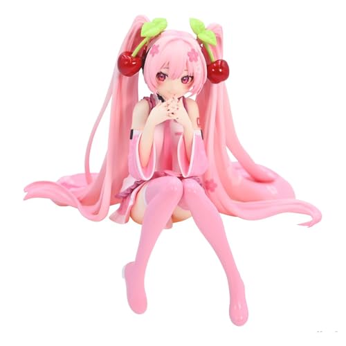 Zhongkaihua Anime Figuren Miku Figur Sitzend Modell Statue, Actionfigur Miku Nudelstopper Modell, Miku Figurine 12CM PVC Dekorationen Sammlung Ornamente Geschenk von Zhongkaihua