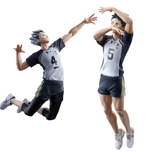 Zhongkaihua Anime Haikyuu Figuren Akaashi Keiji / Kotaro Bokuto 16/18 cm PVC-Modell 2 Stück Statue Actionfigur Haikyuu Figur Sammlerstücke Desktop Dekorationen Geschenke von Zhongkaihua