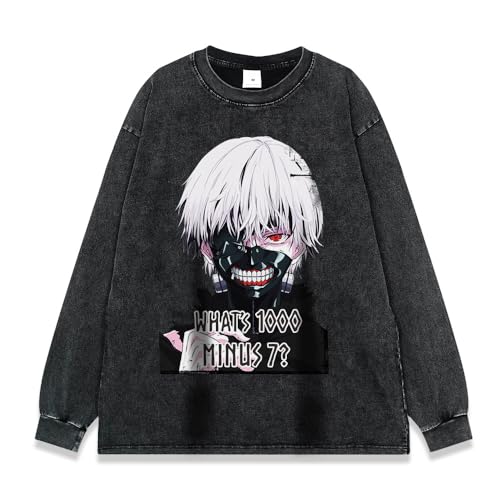 Zhongkaihua Anime Hoodie Kaneki Ken Figur 3D gedruckt Anime Hoodies Herren Damen Uni Kleidung Langarm Sweatshirt Geschenke von Zhongkaihua