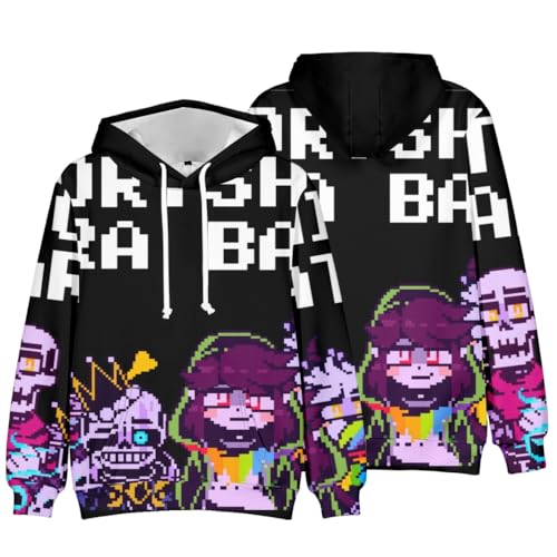 Zhongkaihua Anime Hoodies Sans/Flowey/Undyne/Frisk Hoodie Game Characters 3D Printed Uni Clothing Thin Long Sleeve Sweatshirt with Drawstring Gifts von Zhongkaihua