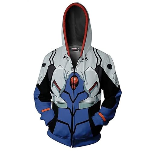 Zhongkaihua Anime-Hoodies mit Reißverschluss, Ayanami Rei/Nagisa Kaworu/Asuka Langley Soryu, Kapuzenpullover, 3D-Druck, Uni, dünn, langärmelig, Reißverschluss, Sweatshirt, Geschenke Zhongkaihua Anime-Hoodies mit Reißverschluss, Ayanami Rei/Nagisa Kaworu/Asuka Langley Soryu, Kapuzenpullover, 3D-Druck, Uni, dünn, langärmelig, Reißverschluss, Sweatshirt, Geschenke von Zhongkaihua