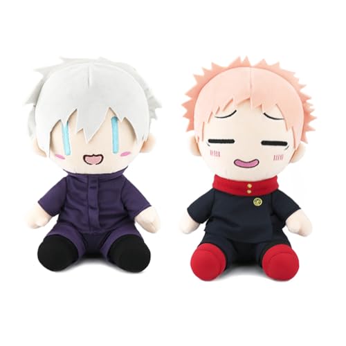 Zhongkaihua Anime Kissen Gojo Satoru/Itadori Yuji/Fushiguro Megumi/Inumaki Toge Figur Weiche Gefüllte Kissen Home Sofa Schlafzimmer Dekoration 23CM von Zhongkaihua