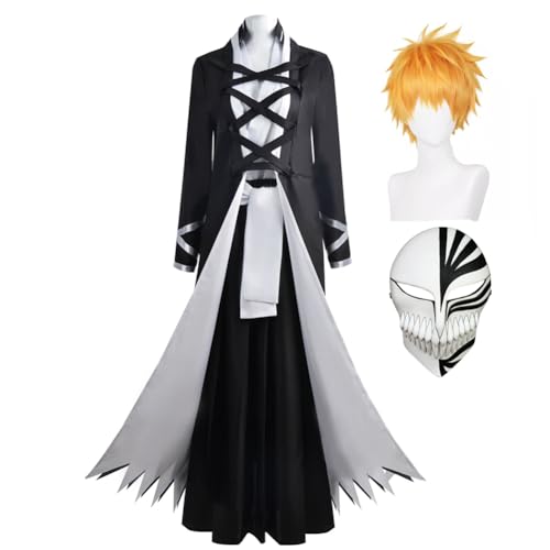 Zhongkaihua Anime Kurosaki Ichigo Cosplay Kostüm Kimono Outfits Schwarze Uniform Halloween Comic-Con Dress Up Full Sets von Zhongkaihua
