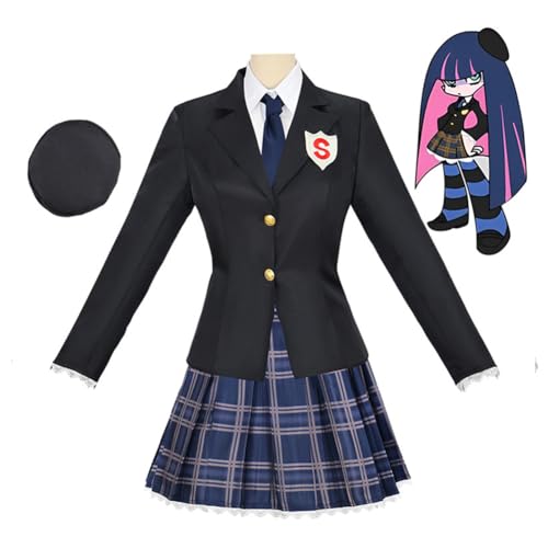 Zhongkaihua Anime Mädchen Panty Cosplay Panty Schwarz Schuluniform Kleid Anzug Mädchen Erwachsene Rollenspiel Karneval Halloween Party Karneval Uniform für Fans von Zhongkaihua