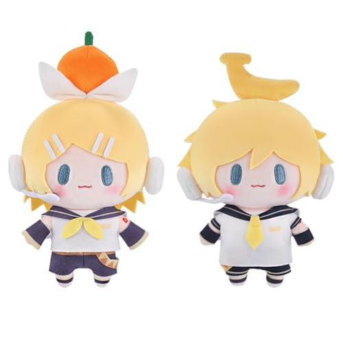 Zhongkaihua Anime Miku Plush Kagamine Rin Len Figur Weiches Gefülltes Kissen Sofa Schlafzimmer Heim Dekoration Geschenke 15CM von Zhongkaihua
