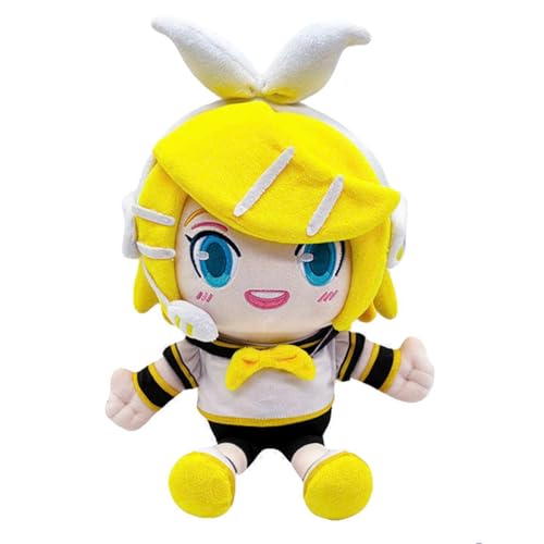 Zhongkaihua Anime Miku Plush Kagamine Rin Len Figur Weiches Gefülltes Kissen Sofa Schlafzimmer Heim Dekoration Geschenke 28CM von Zhongkaihua