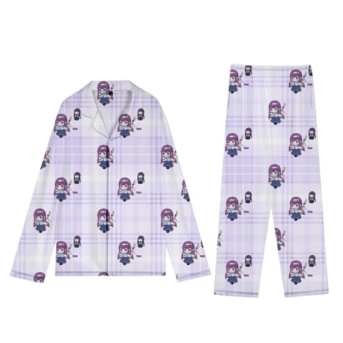 Zhongkaihua Anime-Schlafanzug Frieren Beyond Journey's End Frieren/Fern/Himmel/Stark, Cosplay-Nachtwäsche, niedliches Cartoon-Design, langärmelige Hose, Pyjama-Set, Anime-Pyjama, Party Zhongkaihua Anime-Schlafanzug Frieren Beyond Journey's End Frieren/Fern/Himmel/Stark, Cosplay-Nachtwäsche, niedliches Cartoon-Design, langärmelige Hose, Pyjama-Set, Anime-Pyjama, Party von Zhongkaihua