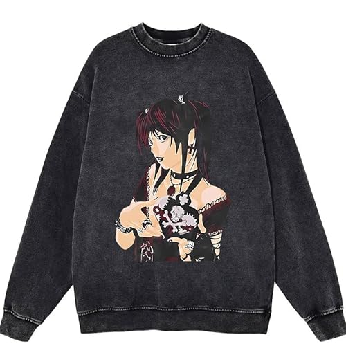 Zhongkaihua Anime Sweatshirt Light Yagami / Misa Amane Figur 3D gedruckt Rundhalsausschnitt Pullover Anime Hoodie Herren Damen Uni Kleidung Langarm Geschenke von Zhongkaihua