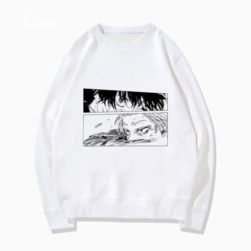 Zhongkaihua Anime Sweatshirt Sakamoto Taro/Asakura Shin/Ru Shaotan Figur 3D gedruckt weiß Rundhalsausschnitt Pullover Herren Damen Uni Kleidung Langarm Geschenke von Zhongkaihua
