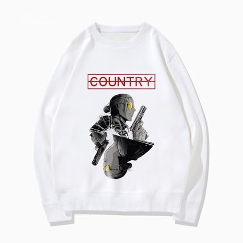 Zhongkaihua Anime Sweatshirt Sakamoto Taro/Asakura Shin/Ru Shaotan Figur 3D gedruckt weiß Rundhalsausschnitt Pullover Herren Damen Uni Kleidung Langarm Geschenke von Zhongkaihua