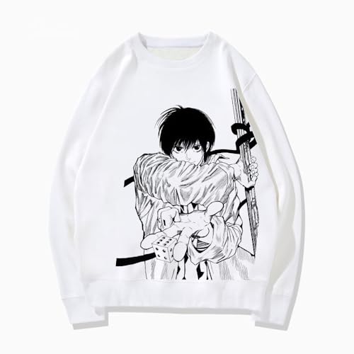 Zhongkaihua Anime Sweatshirt Sakamoto Taro/Asakura Shin/Ru Shaotan Figur 3D gedruckt weiß Rundhalsausschnitt Pullover Herren Damen Uni Kleidung Langarm Geschenke von Zhongkaihua