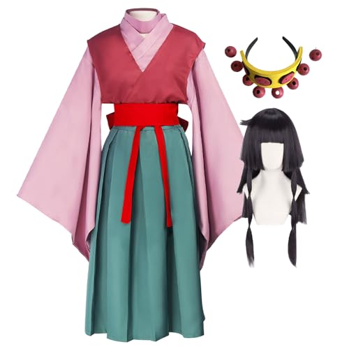 Zhongkaihua Aruka Zorudikku Cosplay Anime Kimono mit Perücke Kopfbedeckung Outfit Bühne Rollenspiel Halloween Party Karneval für Fans von Zhongkaihua