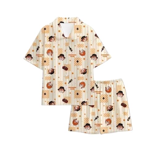 Zhongkaihua BSD Pyjama Chuuya/Dazai/Atsushi/Akutagawa Cosplay Nachtwäsche Cute Cartoon Kurzarm Shorts Pyjama-Set Anime Pyjama Party Zhongkaihua BSD Pyjama Chuuya/Dazai/Atsushi/Akutagawa Cosplay Nachtwäsche Cute Cartoon Kurzarm Shorts Pyjama-Set Anime Pyjama Party von Zhongkaihua