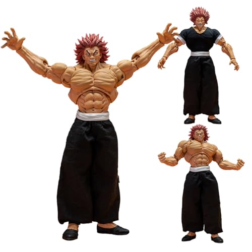 Zhongkaihua Baki Anime Figuren Hanma Super Action Statue Figur PVC Modell Austauschbares Zubehör Sammlerstücke Ornamente von Zhongkaihua