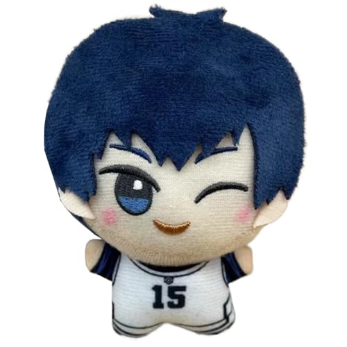 Zhongkaihua Blue Lock Isagi Yoichi Plüschkissen, 11 cm, Anime, PP-Baumwolle, weich, gefüllt, pelzig, Autotasche, Heimdekoration, Anhänger von Zhongkaihua