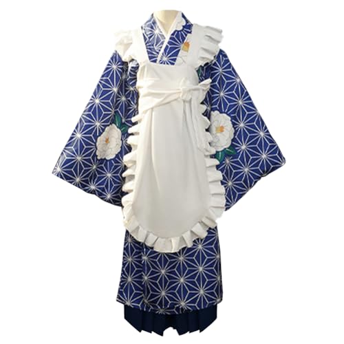 Zhongkaihua Bocchi the Rock Cosplay Japanischer Kimono Robe Maid Outfit Full Set Gotō Hitori/Yamada Ryo/Ijichi Nijika/Kita Ikuyo Same Anime Charakter Kostüm Anzug von Zhongkaihua