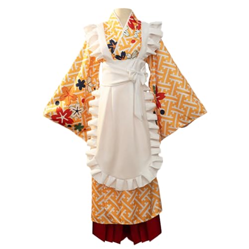 Zhongkaihua Bocchi the Rock Cosplay Japanischer Kimono Robe Maid Outfit Full Set Gotō Hitori/Yamada Ryo/Ijichi Nijika/Kita Ikuyo Same Anime Charakter Kostüm Anzug von Zhongkaihua