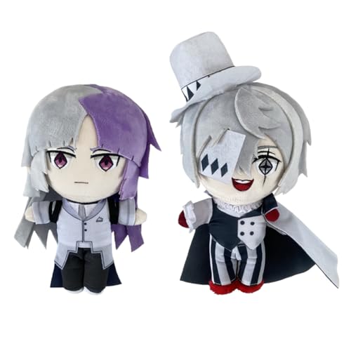 Zhongkaihua Bungo Stray Dogs Plüsch Figur Weiches Gefülltes Kissen 20CM Plüschtiere Bungo Stray Dogs Plushies Nikolai/Sigma Sofa Schlafzimmer Dekoration von Zhongkaihua