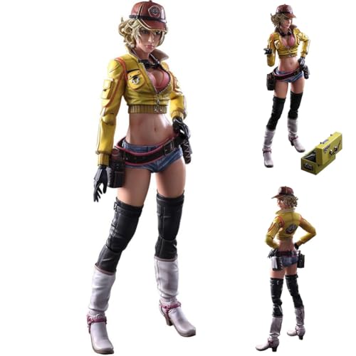 Zhongkaihua Cidney Aurum Actionfigur Joint Bewegliches und austauschbares Zubehör Anime Modell Statue VII Remake Cidney Figur 28cm von Zhongkaihua