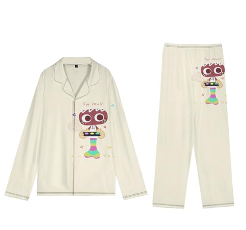 Zhongkaihua Dandy's World Pyjama-Set, Nachtwäsche, Dandy's World Merch, Cartoon, lange Ärmel und Hose, Pyjama, Herbst, Anime, Pyjama, Party von Zhongkaihua