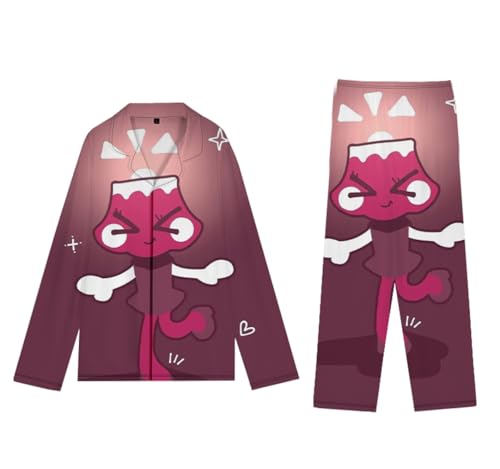 Zhongkaihua Dandy's World Pyjama-Set, Nachtwäsche, Dandy's World Merch, Cartoon, lange Ärmel und Hose, Pyjama, Herbst, Anime, Pyjama, Party von Zhongkaihua