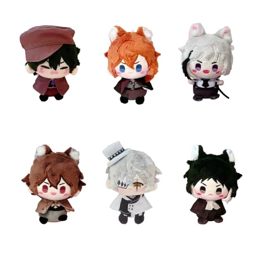 Zhongkaihua Dazai Osamu Plüsch-Anhänger, 12 cm, Nakahara Chuuya Anime-Kissen, gefüllte PP-Baumwolle, Schreibtisch, Autotasche, Zuhause, Schlüsselanhänger, Dekoration, Anhänger für Fans von Zhongkaihua