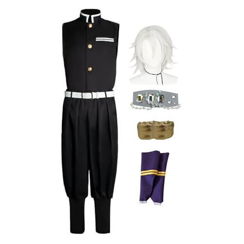 Zhongkaihua Douma Cosplay Kostüm Anime Kimono Anzug Robe Hut Prop Set Rollenspiel Halloween Karneval Party für Kostümfans von Zhongkaihua