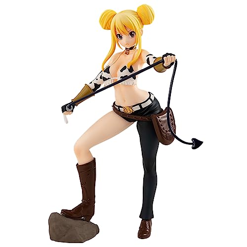 Zhongkaihua Fairy Tail Lucy Heartfilia Figur – 18 cm Stier stehende Haltungsfigur, Anime-Peripherie, PVC-Statue, Heimcomputer-Gehäuse, Dekoration, Geschenk für Fans von Zhongkaihua