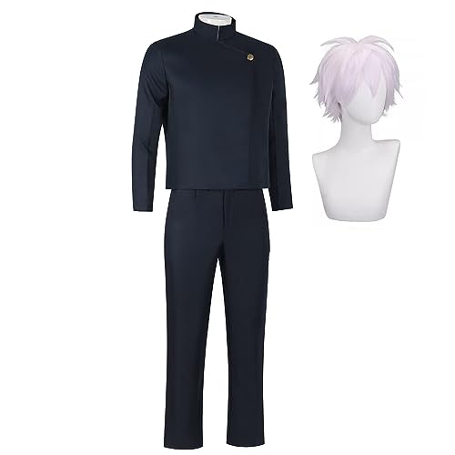Zhongkaihua Gojo Satoru High School Cosplay Kostüm Komplettes Set Herren Uniform Jacke und Hose mit Perücke und Brille für JJK Anime Fans Halloween Karneval Comic-Con Rollenspiel Zhongkaihua Gojo Satoru High School Cosplay Kostüm Komplettes Set Herren Uniform Jacke und Hose mit Perücke und Brille für JJK Anime Fans Halloween Karneval Comic-Con Rollenspiel von Zhongkaihua