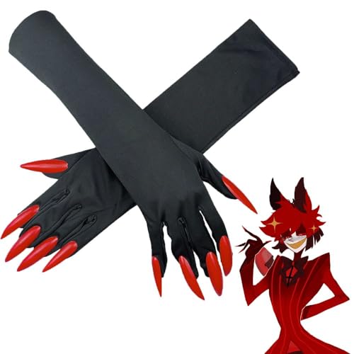 Zhongkaihua Hazbin Hotel Alastor Cosplay Handschuhe, Brille/Teufelshörner Haarnadel, Hazbin Hotel Cosplay Alastor Kostüm Zubehör Halloween Karneval Dress Up Party, Handschuhe, G Zhongkaihua Hazbin Hotel Alastor Cosplay Handschuhe, Brille/Teufelshörner Haarnadel, Hazbin Hotel Cosplay Alastor Kostüm Zubehör Halloween Karneval Dress Up Party, Handschuhe, G von Zhongkaihua