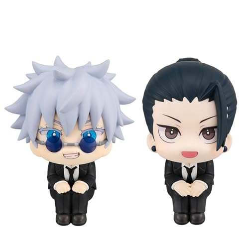 Zhongkaihua JJK Anime Figuren Gojo Satoru x Geto Suguru Figur Modell Statue, JJK Action Figure Anime Look Up Figure, 10CM PVC Desktop Dekorationen Sammlung Geschenk 2PCS von Zhongkaihua