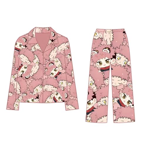 Zhongkaihua JJK Pyjama-Set, Anime, Nachtwäsche, Itadori, Yuuji, Fushiguro, Megumi, Gojo, Satoru, Cosplay, niedlich, Cartoon, kurzärmelig, Hemd, Hose, Pyjama, Sommer, Herbst, Anime, Pyjama, Party Zhongkaihua JJK Pyjama-Set, Anime, Nachtwäsche, Itadori, Yuuji, Fushiguro, Megumi, Gojo, Satoru, Cosplay, niedlich, Cartoon, kurzärmelig, Hemd, Hose, Pyjama, Sommer, Herbst, Anime, Pyjama, Party von Zhongkaihua