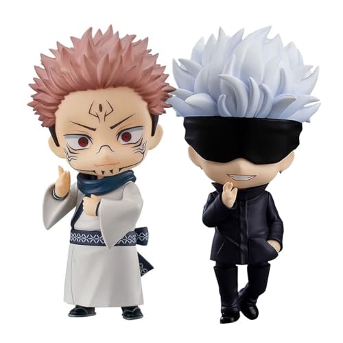 JJK Ryomen Sukuna Figur Gojo Satoru Figur 2PCS Anime Action Figur, 3.93 Inch (10 cm) PVC Figur Home Ornament Weihnachtsdekoration Geburtstagsgeschenk für Fans von Zhongkaihua