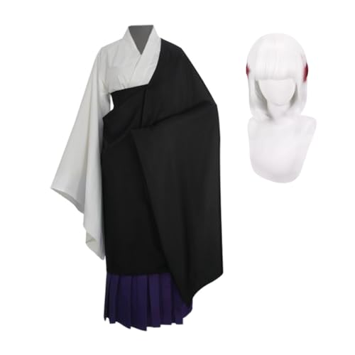 Zhongkaihua JJK Uraume Cosplay Kostüm Uraume Kimono mit Perücke Outfit Bühne Rollenspiel Halloween Party Karneval für Fans von Zhongkaihua