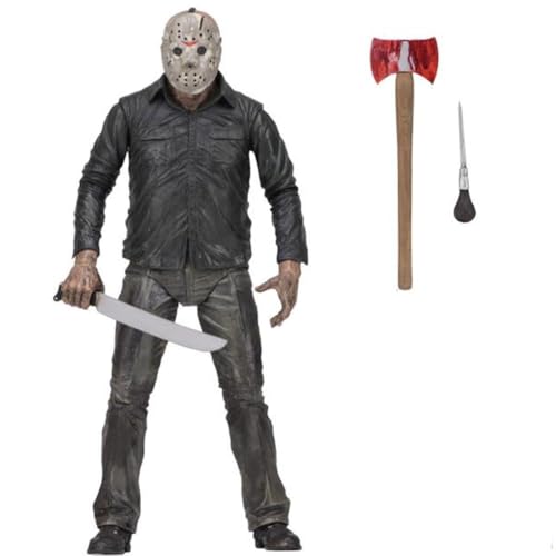 Zhongkaihua Jason Voorhees Figur Jason Voorhees Actionfigur 18 cm PVC-Modell Weihnachten Zuhause Schreibtisch Ornament Geburtstag Sammlung Halloween Dekoration Geschenk für Erwachsene von Zhongkaihua
