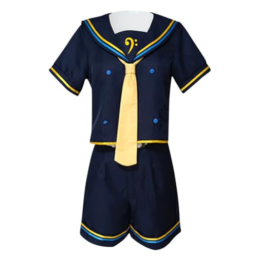 Zhongkaihua Kagamine Len Cosplay Kostüm Marine Matrose Uniform High School Uniform Täglich Casual Anzug für Halloween Comic Con Anime Spiel Rolle spielen Full Set Outfits von Zhongkaihua