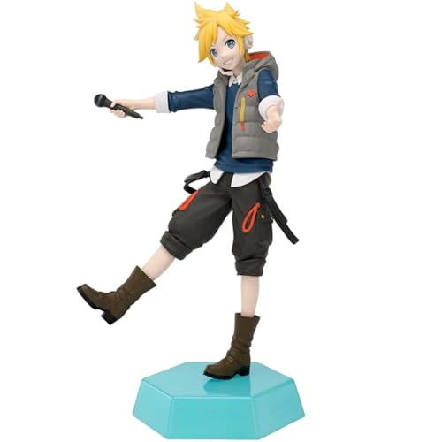 Zhongkaihua Kagamine Len Figur Anime Miku Figuren Standing Modell Statue Figurine, Kagamine Len Action Figure, 14.5CM PVC Dekorationen Sammlung Geschenk von Zhongkaihua